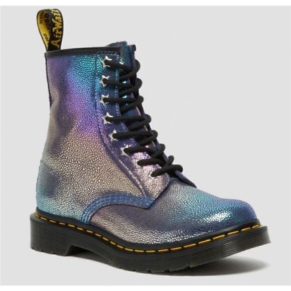 NWT Dr. Martens 1460 Rainbow Ray Mermaid Suede Lace Up Combat Boots, Women’s 6 - Picture 2 of 13